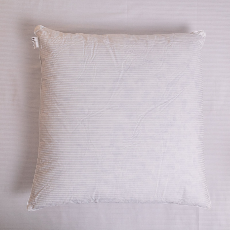 Подушка пухова YouStar 20% пух 80% перо Тік смужка- пружна 70x70 см (Білий) з сумкою-чохлом